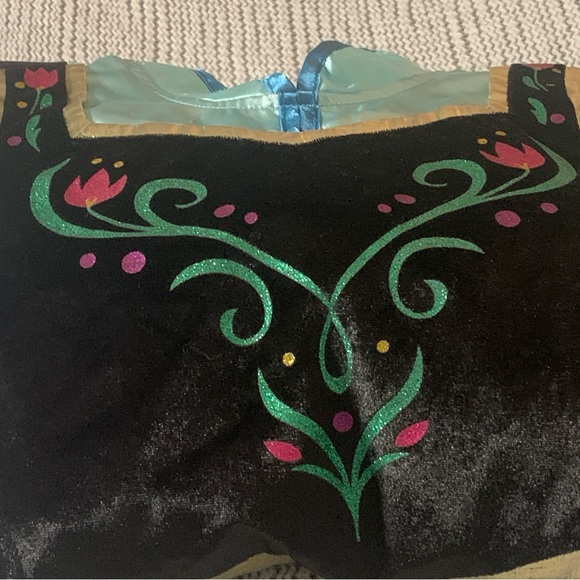 DISNEY PRINCESS ANNA COSTUME DRESS.Kids Blue and Black size 7/8 girls - Picture 3 of 6